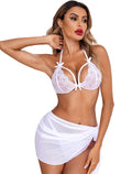 SARA-SI White Lace Bikini Set for Women | Sexy Lingerie Bra Set | Honeymoon & Beachwear Style
